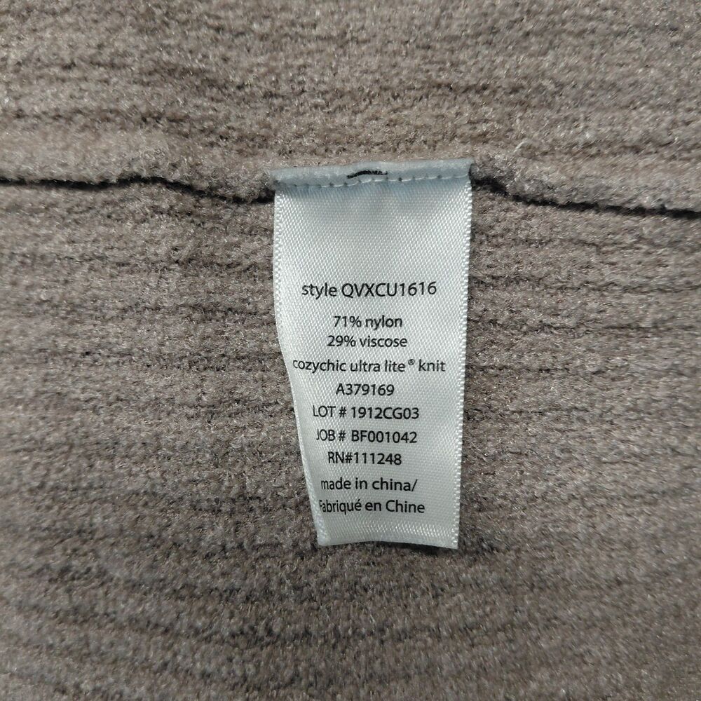 Barefoot Dreams CozyChic Ultra Lite taupe hooded open front cardigan SZ 3XL - Picture 11 of 11